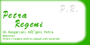 petra regeni business card